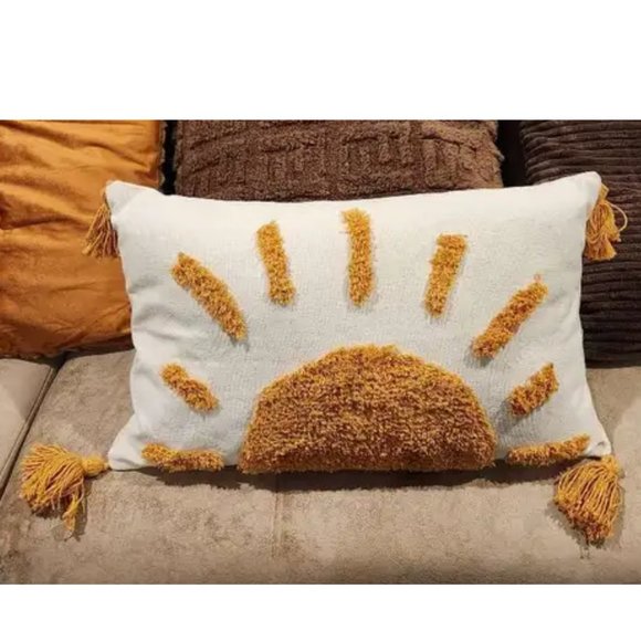 Boho Throw Pillow Cover Decorative Case Bohemian Sun Cottage Farmhouse Decor 20" - Picture 3 of 11